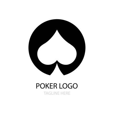 poker icon logo vector designのイラスト素材