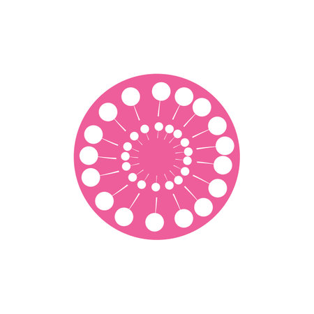 dandelion flower illustration logo vectorのイラスト素材