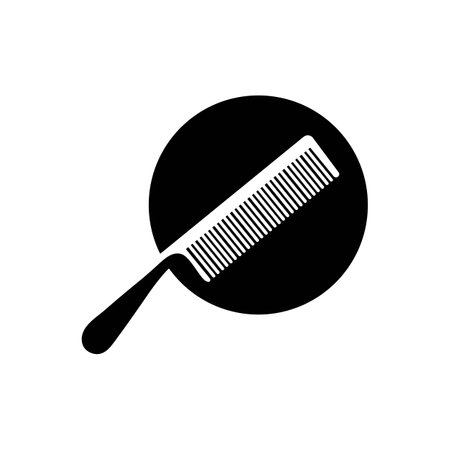black comb illustration logo vectorのイラスト素材