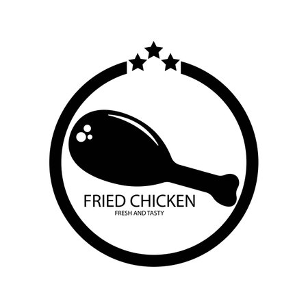 chicken, fried chicken illustration vectorのイラスト素材