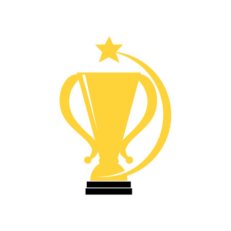 trophy illustration logo vector  designのイラスト素材