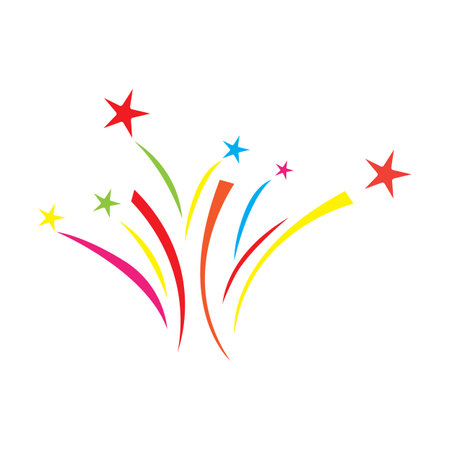 firework illustration logo vector designのイラスト素材
