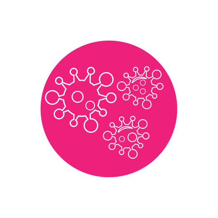 virus, bacteria illustration logo vectorのイラスト素材