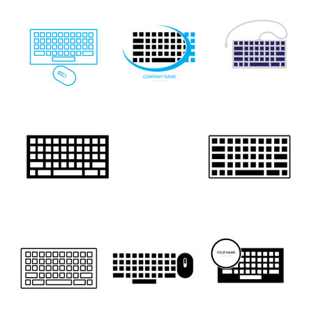 keyboard illustration logo vector designのイラスト素材