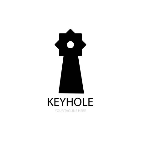 keyhole illustration logo vector freeのイラスト素材