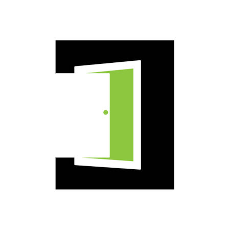 door open illustration logo vectorのイラスト素材