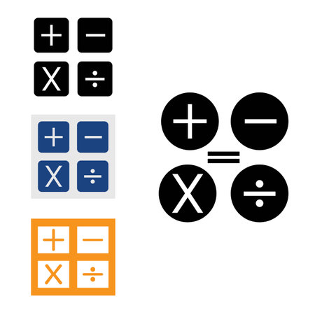 calculator illustration icon logo vectorのイラスト素材