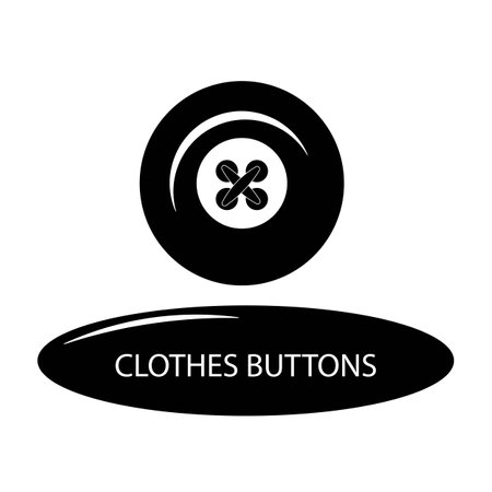 clothes buttons illustration logo vectorのイラスト素材