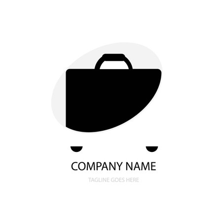 suitcase illustration logo vector designのイラスト素材