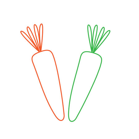 carrots illustration logo vector designのイラスト素材