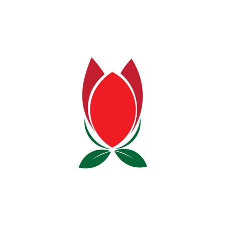 tulip flower icon logo vector freeのイラスト素材