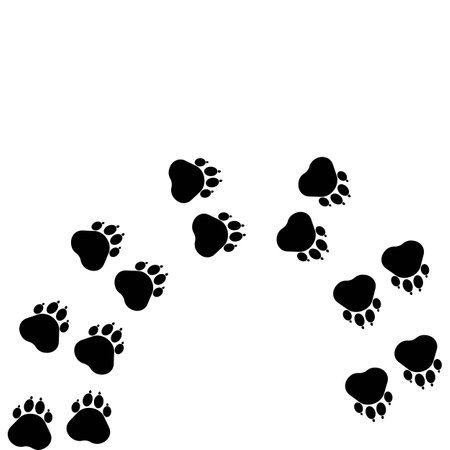 animals footprints illustration icon logo vectorのイラスト素材