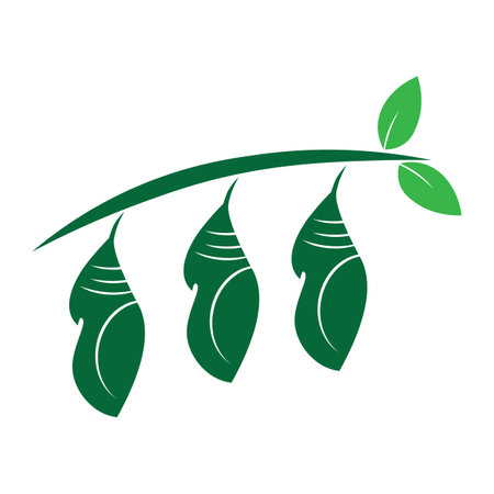 cocoon illustration icon logo vector designのイラスト素材