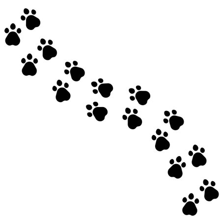 animals footprints illustration icon logo vectorのイラスト素材