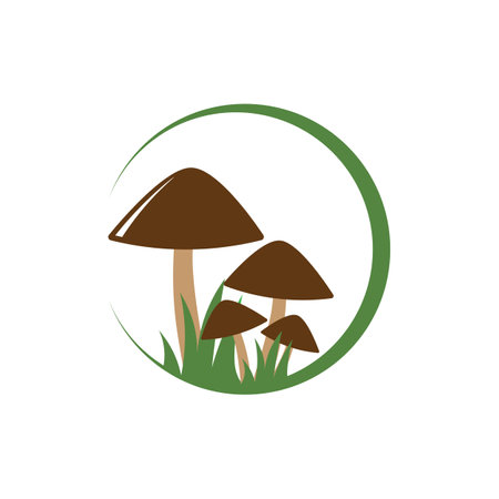 mushroom illustration logo vector designのイラスト素材