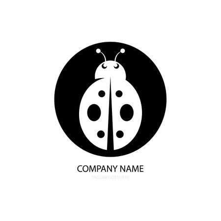 ladybug illustration icon logo vector designのイラスト素材