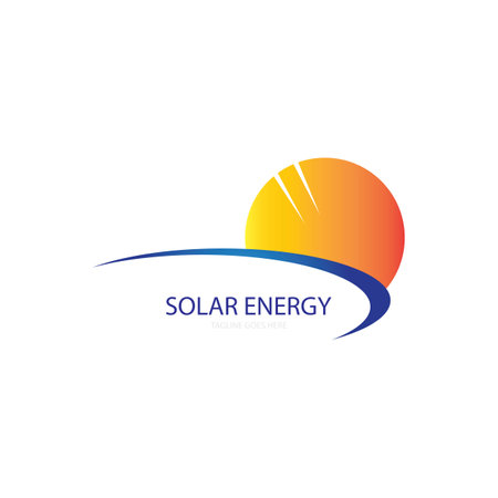solar energy illustration icon logo vector designのイラスト素材