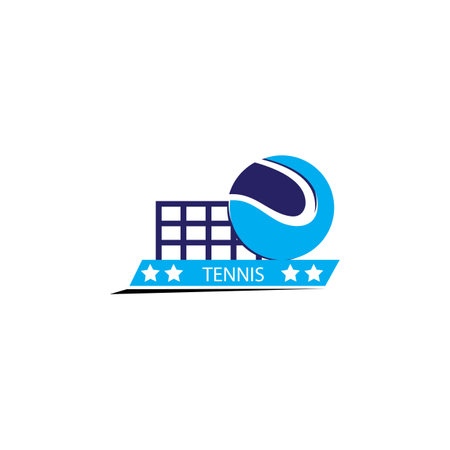tennis illustration icon logo vectorのイラスト素材