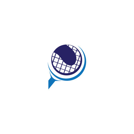 tennis illustration icon logo vectorのイラスト素材