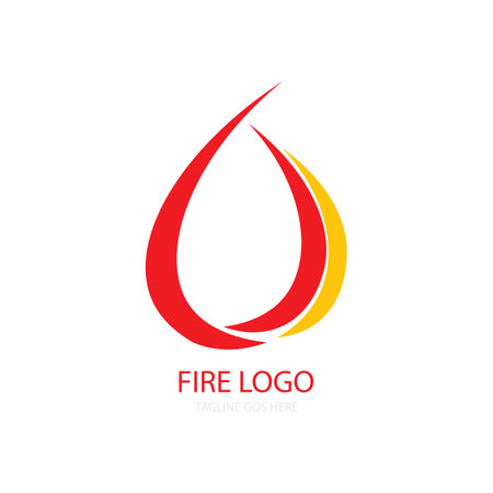 fire illustration logo vector designのイラスト素材