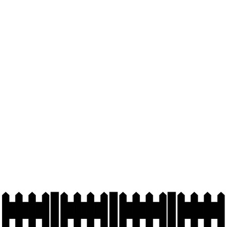 black fence illustration logo vector designのイラスト素材