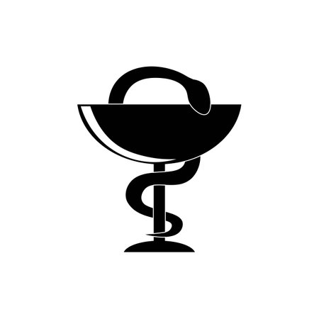 pharmacy, snake, illustration icon vector designのイラスト素材