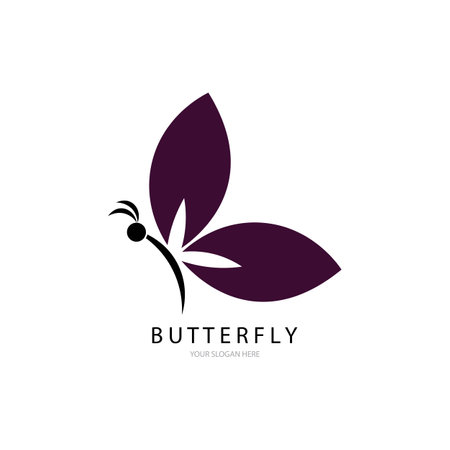 butterfly icon vector template designのイラスト素材