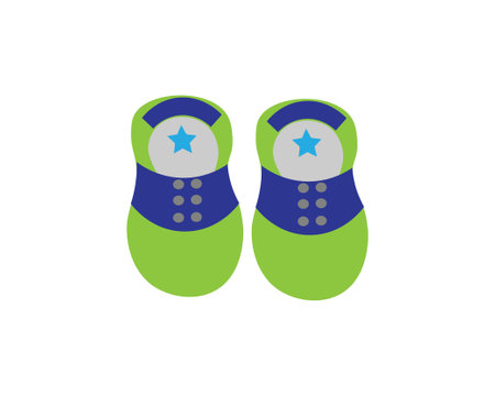 Baby shoes boy or girl vectorのイラスト素材
