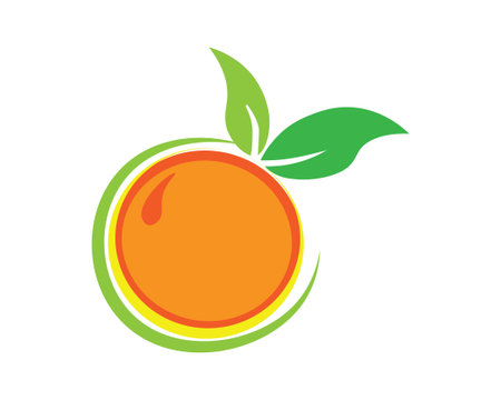 Orange fruit icon template vector designのイラスト素材