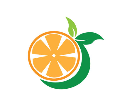 Orange fruit icon template vector designのイラスト素材