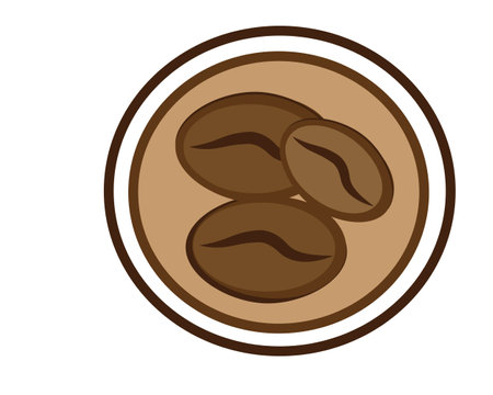 Coffee bean icon logo vectorのイラスト素材