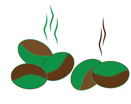 Coffee bean icon logo vectorのイラスト素材