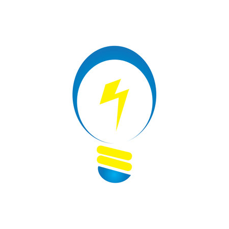 light bulb illustration icon logo vector designのイラスト素材