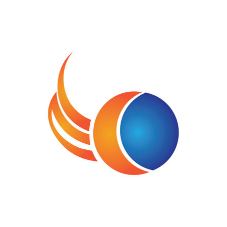 volley ball icon logo vector designのイラスト素材