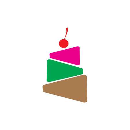 cake illustration icon logo vector designのイラスト素材
