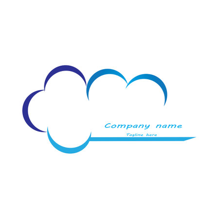 cloud illustration icon logo vector designのイラスト素材