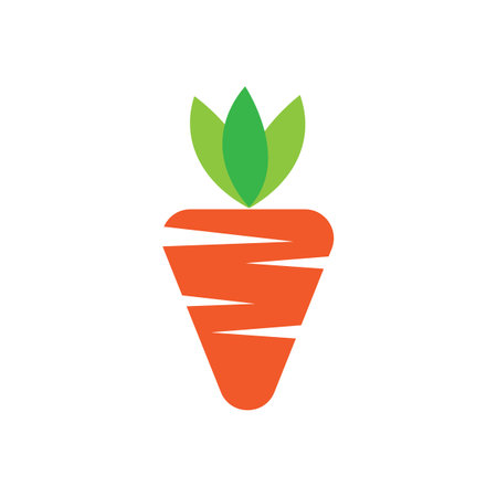 carrot illustration logo vector designのイラスト素材