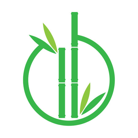 bamboo illustration logo vector designのイラスト素材