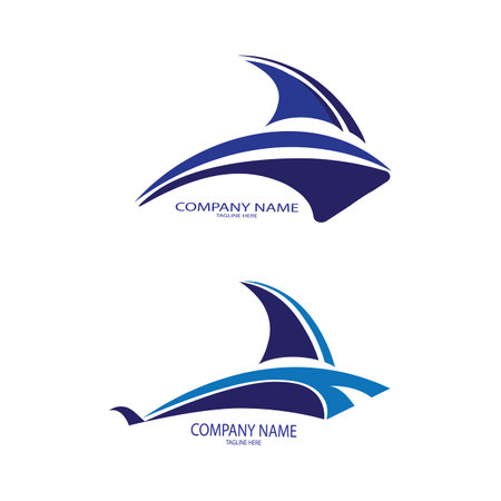 ship illustration icon logo vectorのイラスト素材