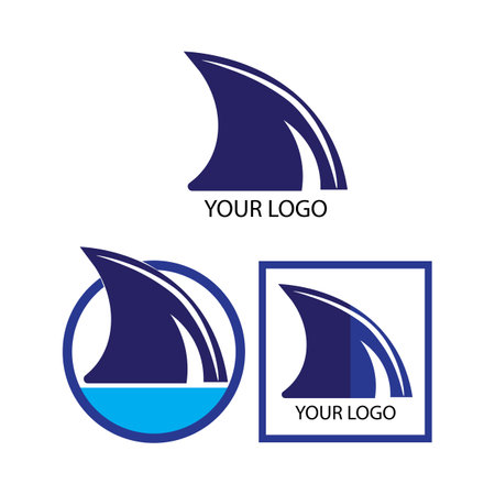 shark illustration icon logo vector designのイラスト素材