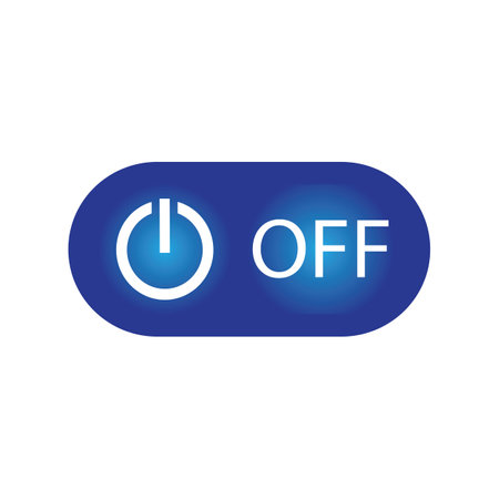button on, off illustration logo vector design
