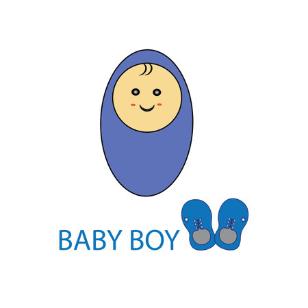 baby illustration logo vectorのイラスト素材