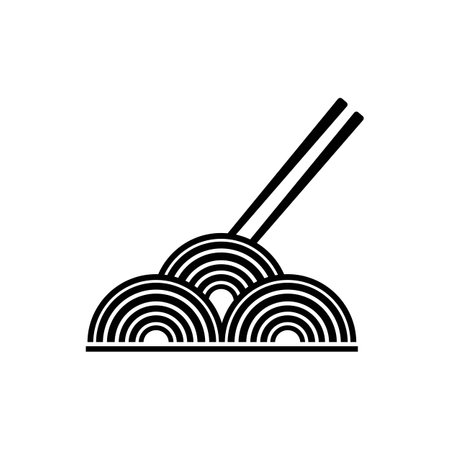 noodle illustration logo vectorのイラスト素材