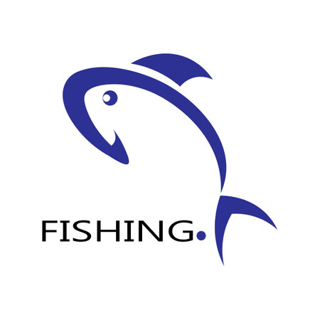 fish illustration logo vector designのイラスト素材