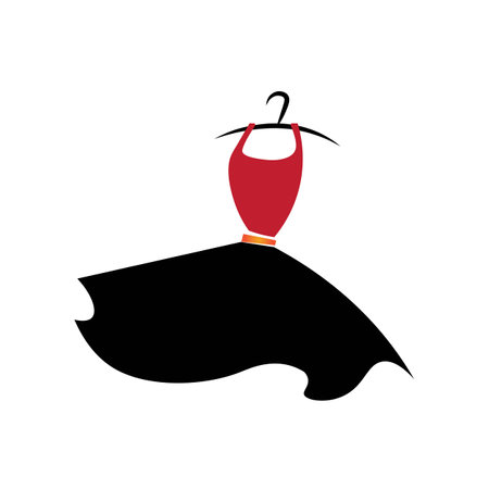women dress illustration logo vectorのイラスト素材