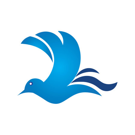 bird illustration logo vector designのイラスト素材