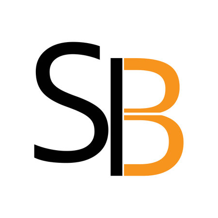 letter sb illustration logo vectorのイラスト素材