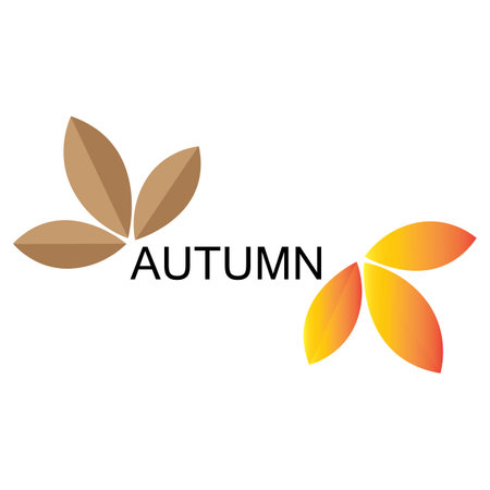 leaf, autumn illustration logo vectorのイラスト素材
