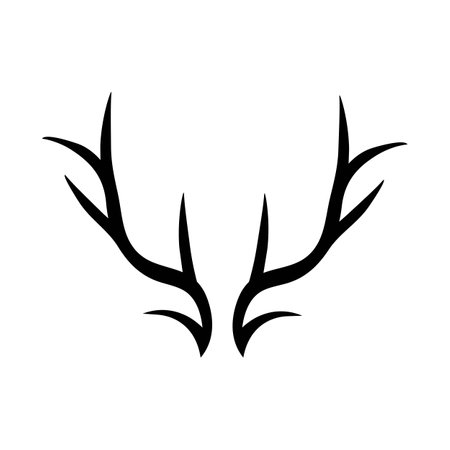 deer antler illustration logo vector designのイラスト素材