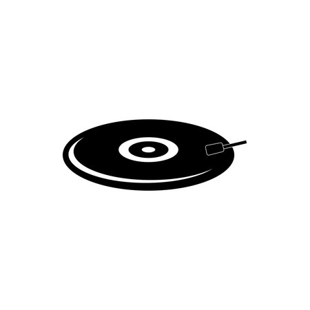vinyl music record logo vectorのイラスト素材